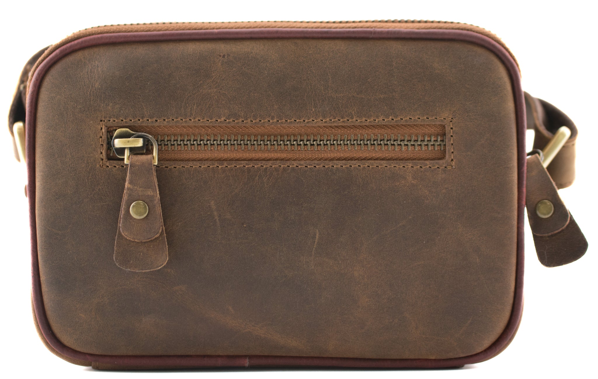 Union Jack Vintage Double Zip Camera Bag in Brown - 29 7444 – Mala 