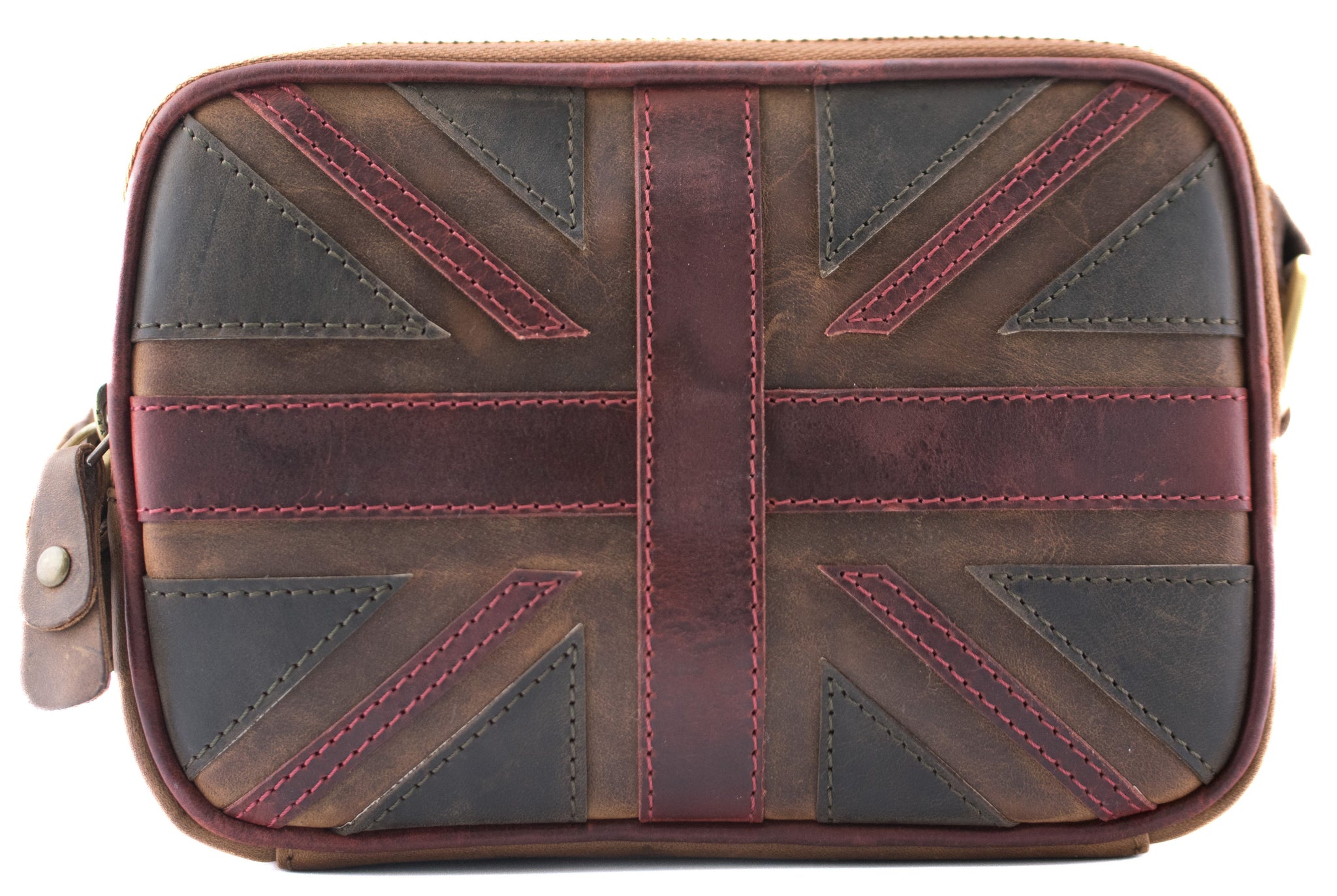 Union Jack Vintage Double Zip Camera Bag in Brown - 29 7444 – Mala 
