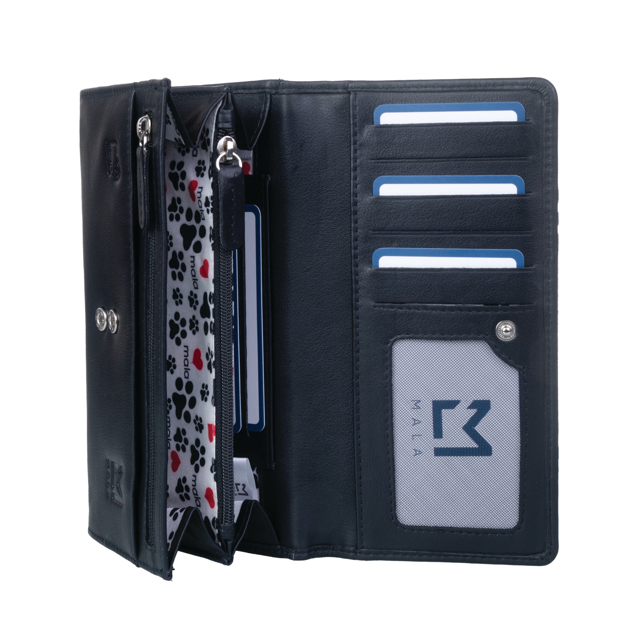 Mala Leather Vinny & Victor Collection – Borsa In Pelle Grigia Con Blocco RFID, 18x10x2,5 Cm