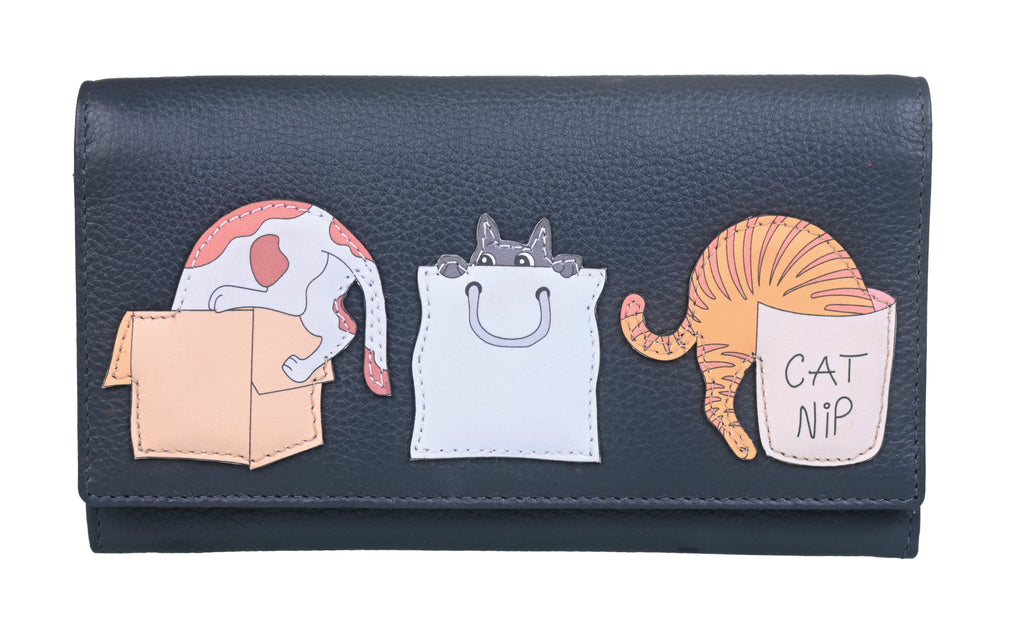 Mala Leather Lounging Beau Frappe Cat & Dog Coin Purse — Purrfect