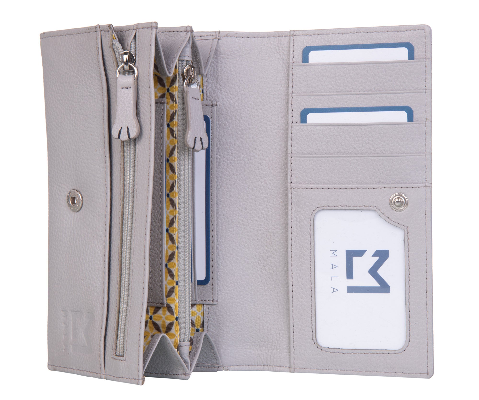 Mala Leather Women's Long Flap Over Wallet/Purse - Multiple Card Slots & Zipped Coin Section - View #9