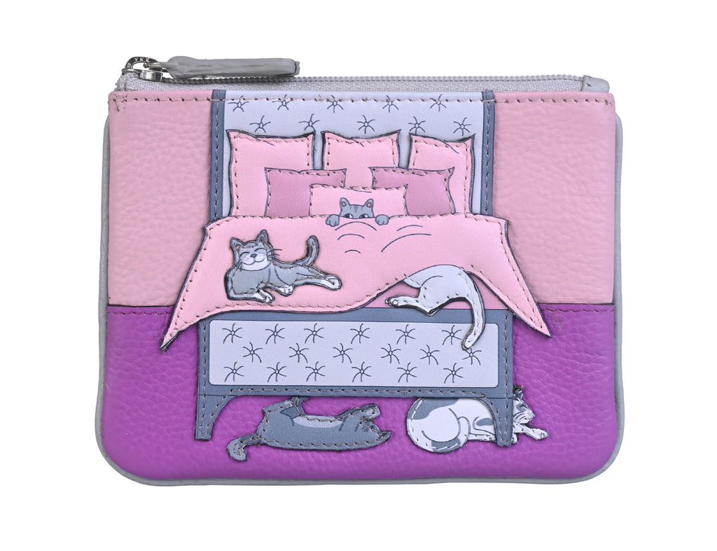 Mala Leather Lounging Beau Frappe Cat & Dog Coin Purse — Purrfect