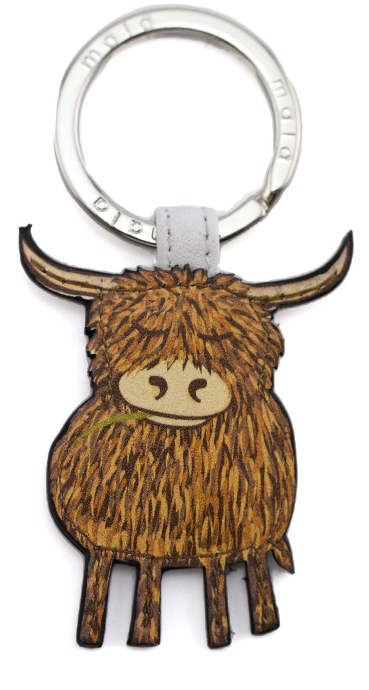 Highland Cow Print Keyring Bella Highland Cow Keyring 5147 33