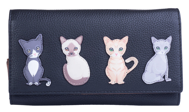 Cartera Para Hombre Piel Genuina Cuero Con Monedero. Bloqueo Rfid Marca
