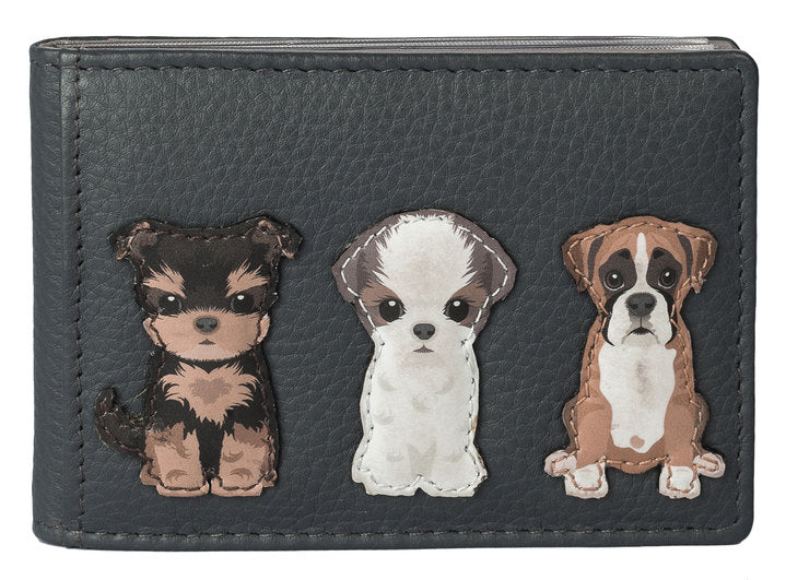 Leather Coin Purse - BF Dogs on Wall from Mala Leather