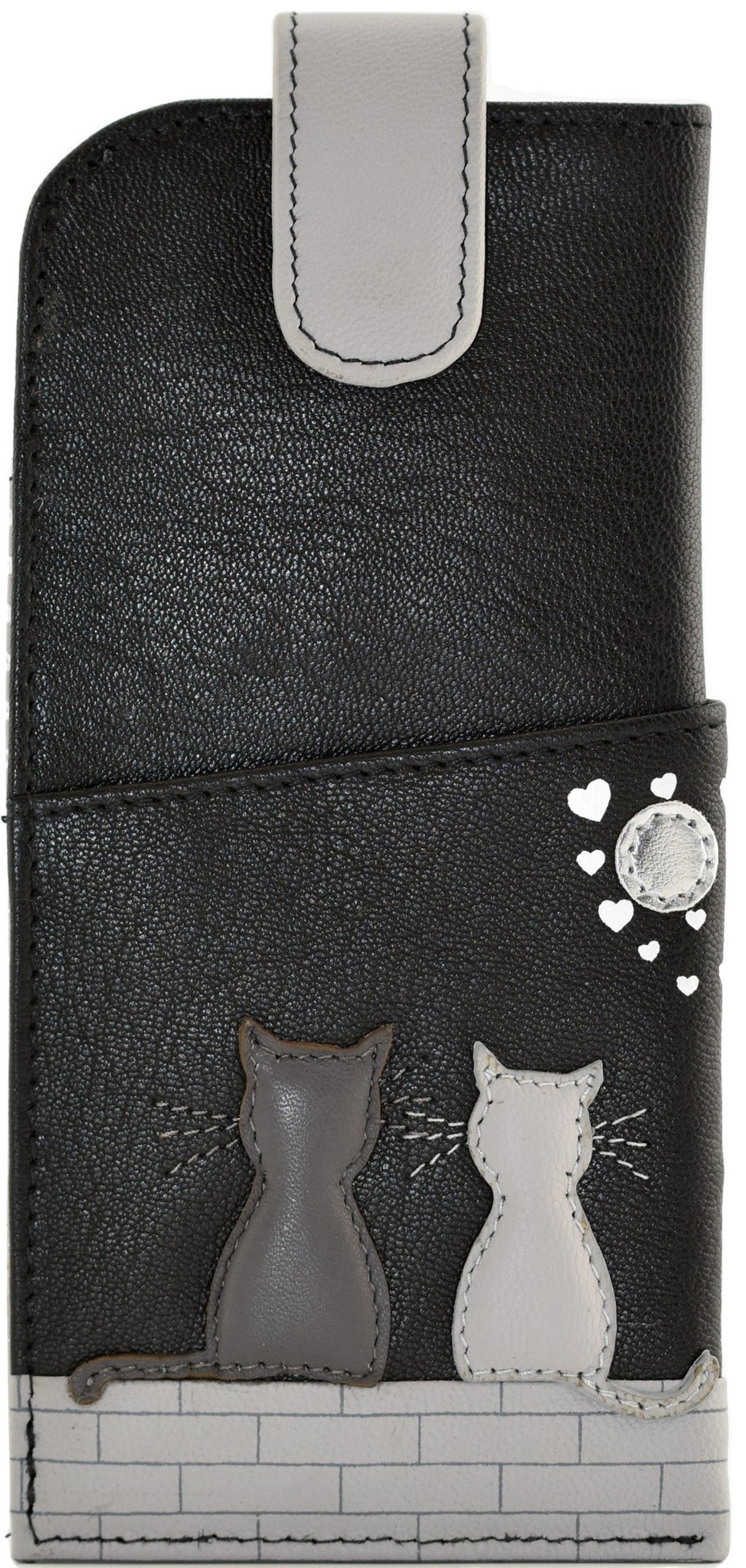 Mala Leather Portafoglio Matinee Midnight Cats In Pelle, Protezione RFID, 17x9x3 Cm, Con 8 Slot E Tasche - 2
