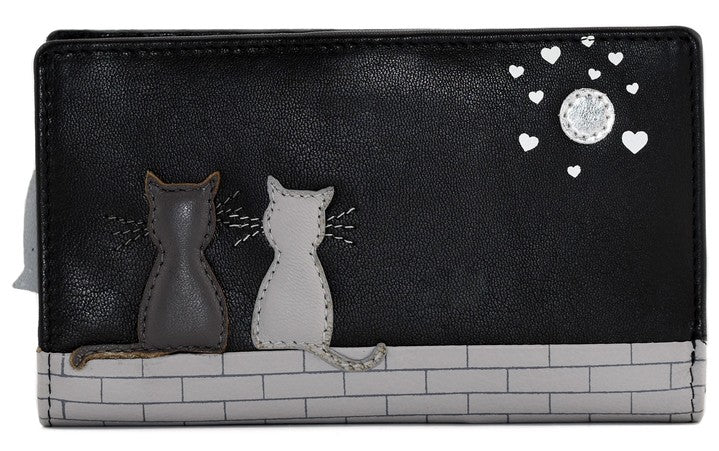 Mala Leather Custodia Occhiali Ziggy Cat – Pelle Morbida Con Tasca Frontale – Regalo Per Amanti Gatti